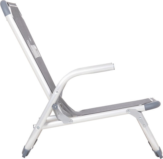 HomeMarkt Aluminium Beach Chair High Back Gray