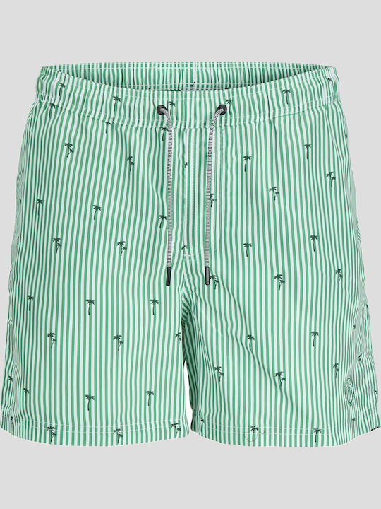 Costum de Baie Bărbătesc Pantaloni Scurți Green Bee Aqua cu Dungi