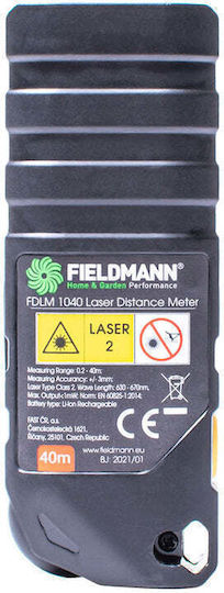 Fieldmann Μέτρο Laser 50003812 με Εύρος Μέτρησης 0.2m-40m