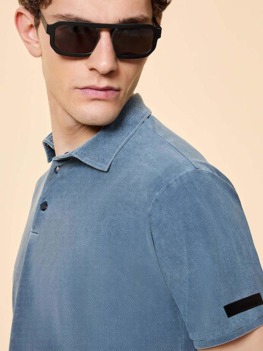 Polo Bluza Cu Mâneci Scurte Albastră