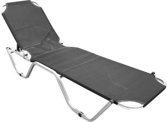 ArteLibre Ξαπλώστρα Παραλίας Γκρι Αλουμινίου 195x60x30εκ.