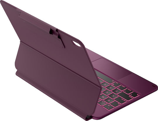 Typecase Edge Флип Капак с Клавиатура на Английски Език САЩ Бордо (Ipad 11" (a16) 2025 / Ipad 10.9" 2022)