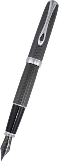 Diplomat Diplomat Fountain Pen Medium 0.8mm Gray Steel with Black Ink