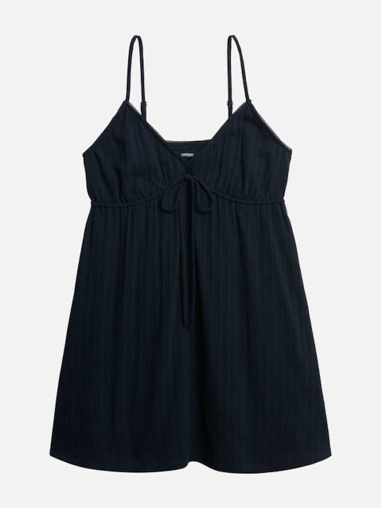 Summer Mini Slip Dress Blue