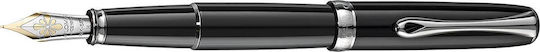 Diplomat Stilou Medium 0.8mm Auriu Cu Cerneală Neagră