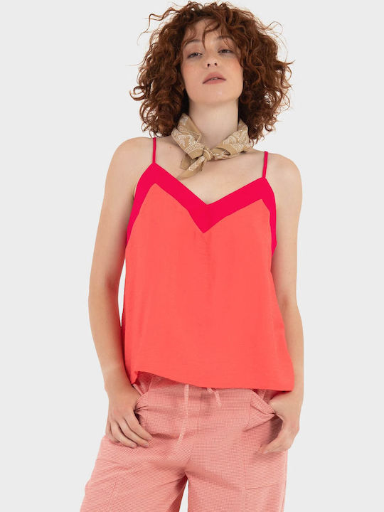 Damen Top Koralle