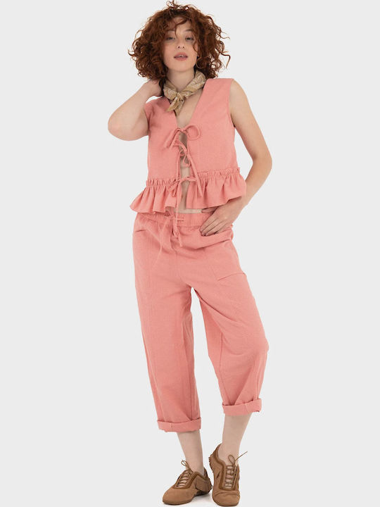 Women's Cotton Blouse Orange
