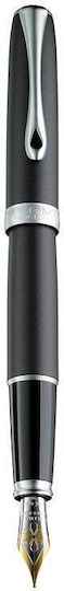 Diplomat Stilou Medium 0.8mm Auriu Cu Cerneală Neagră