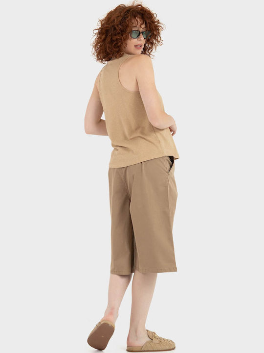 Women's Summer Linen Top Beige