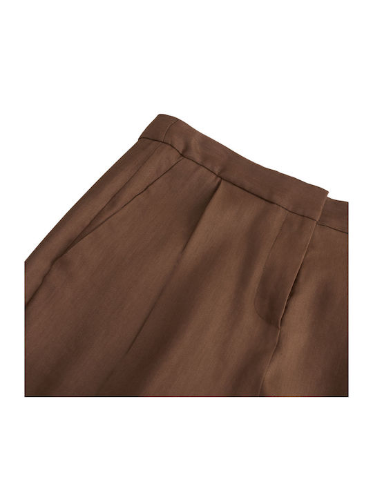 Damen Stoffhose Braun