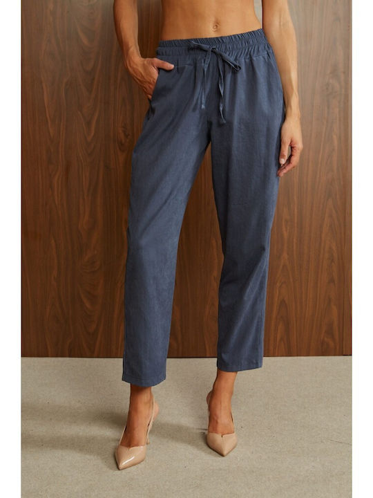 Damen Stoffhose Blau