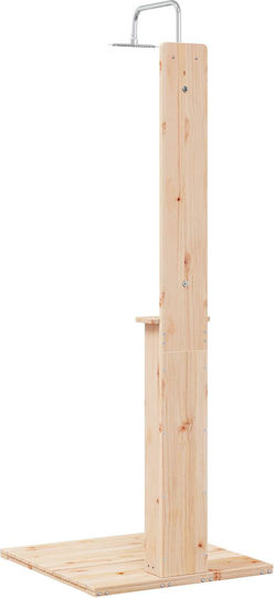 vidaXL Pool Shower with Height 217cm Brown