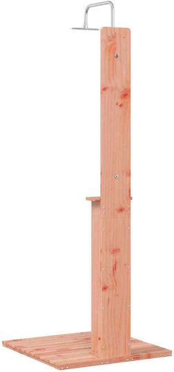 vidaXL Pool Shower from Natural Wood with Height 217cm Brown