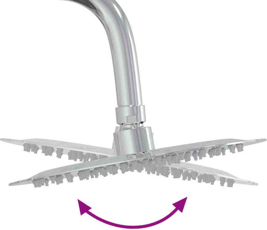vidaXL Pool Shower from Natural Wood with Height 217cm Brown
