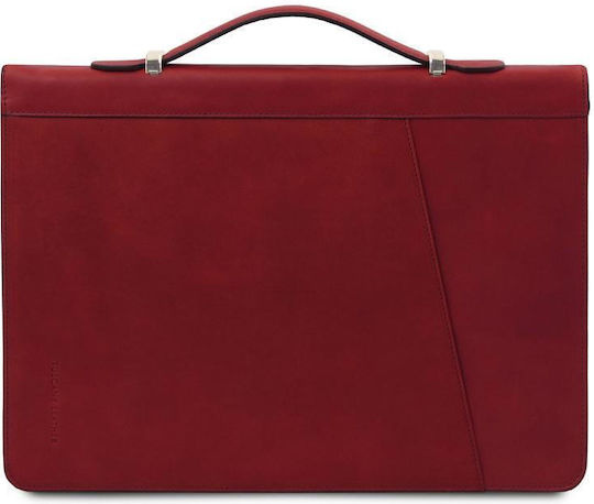 Leder Dokumentenmappe mit Griff Cesare Rote