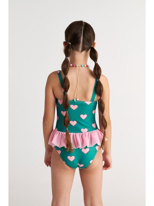 Two In A Castle Kids One-Piece Swimsuit Green