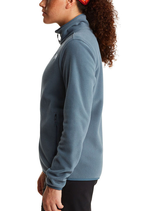 Glacier Fleece Damen Strickjacke mit Reissverschluss in Blau Farbe