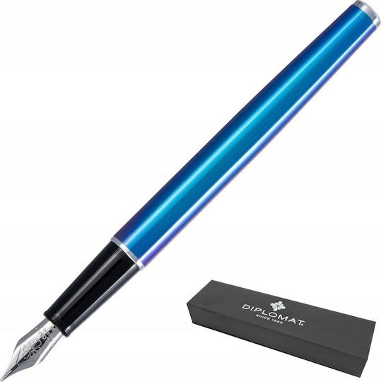 Diplomat Πένα Γραφής Medium 0.8mm Μπλε από Ατσάλι
