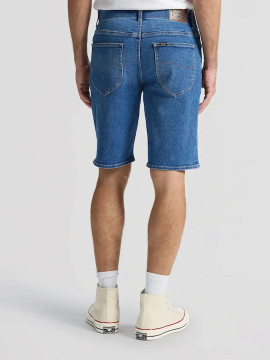 Lee Xm 5 Pocket Short Herren Shorts Denim Blau