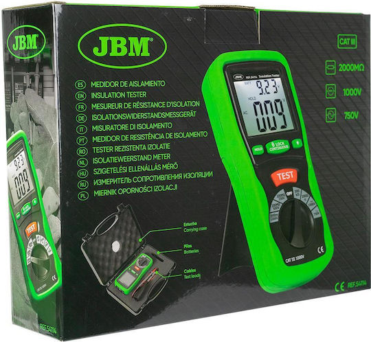 JBM 54114 Ψηφιακός Μετρητής Μόνωσης