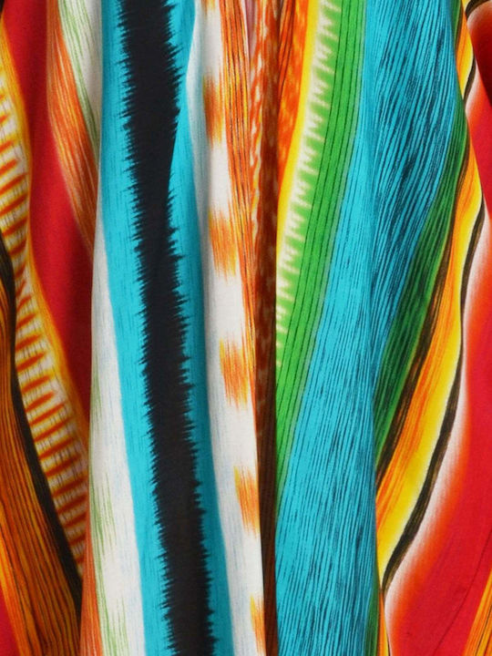 Mat Fashion Καφτάνι Παραλίας Multicolor
