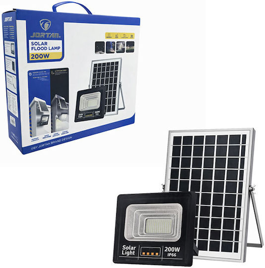 Jortan Водоустойчив Слънчев LED Прожектор 200W Студено Бяло 6500K IP66