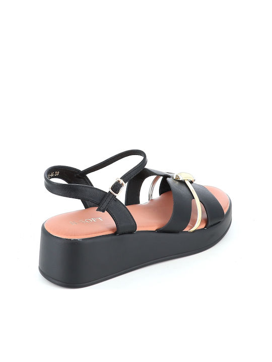 Platforme De Vară Pentru Femei Negre 304/8088-46_Negru