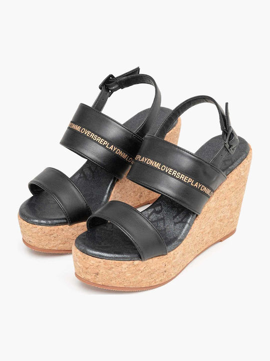 Sommer Damenplattformen Schwarze