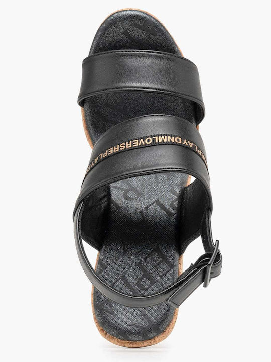 Sommer Damenplattformen Schwarze