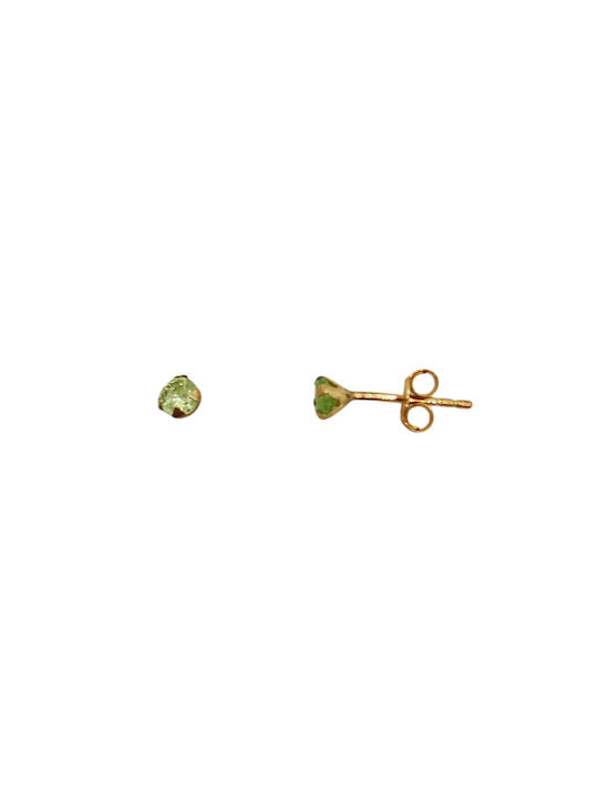 Kosmima1 14K Gold Ohrringe mit Grünen Steinen