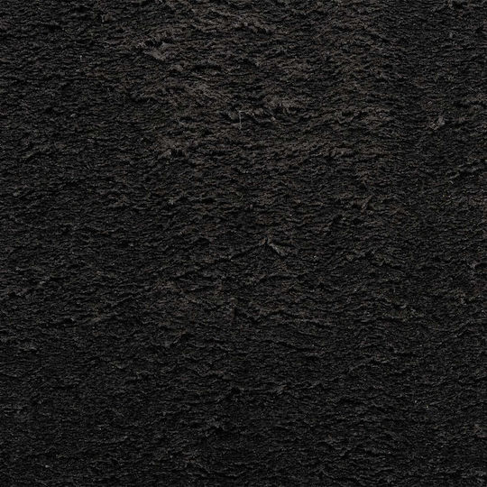 vidaXL Huarte Неплъзгащ Се Правоъгълен Черен Килим 400x80см