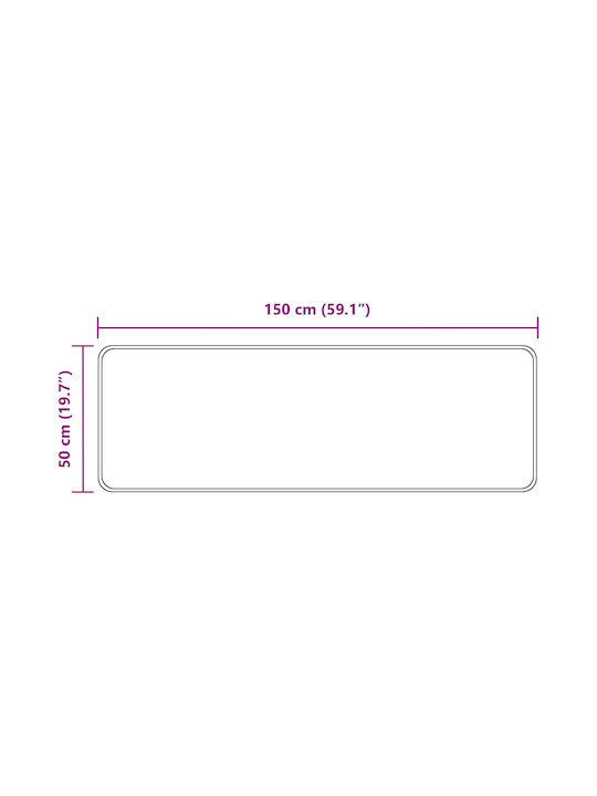 vidaXL Marsa Non-Slip Multicolour Runner Rug 50x150cm