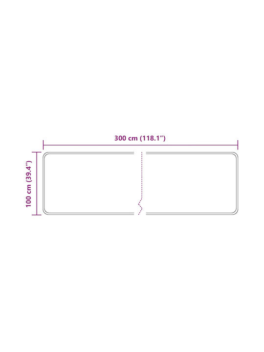 vidaXL Marsa Αντιολισθητικό Χαλί Ορθογώνιο Μπεζ 100x300cm