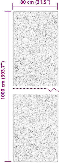 vidaXL Huarte Αντιολισθητικό Χαλί Ορθογώνιο Μαύρο 1000x80cm