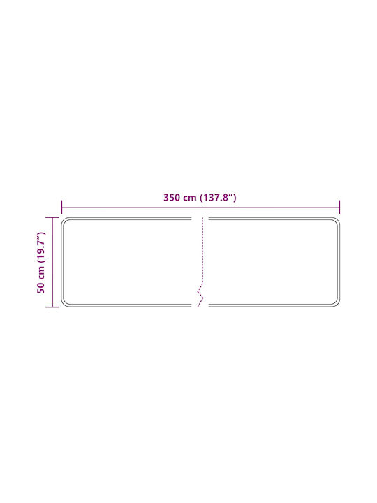 vidaXL Marsa Covor Antiderapant Coridor Nisip 50x350cm