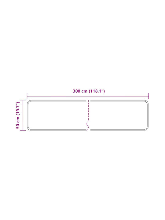 vidaXL Marsa Αντιολισθητικό Χαλί Διάδρομος Μαύρο 50x300cm