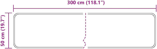 vidaXL Marsa Non-Slip Runner Rug Black 50x300cm