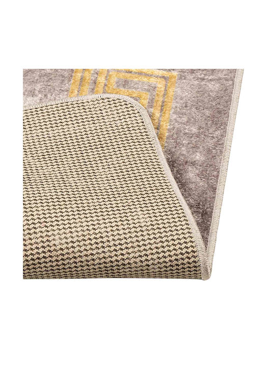 vidaXL Marsa Rutschfest Wohnzimmer Teppich Rechteckig Grau 100x200cm