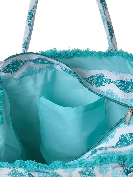 Ble Resort Collection Light Blue Fabric Beach Bag