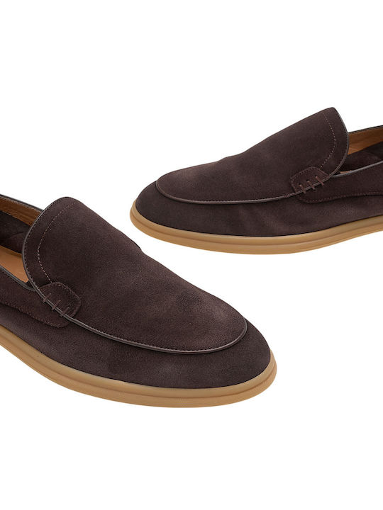 Leather Men's Loafers in Brown Colour