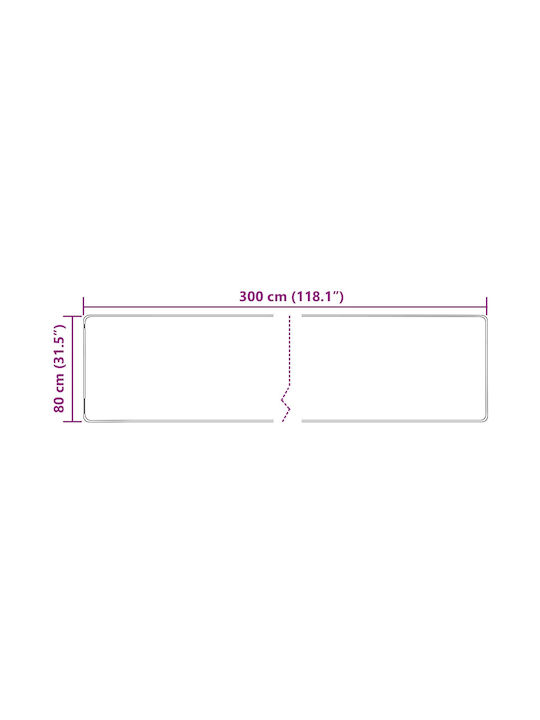 vidaXL Marsa Αντιολισθητικό Χαλί Διάδρομος Μπεζ 80x300cm