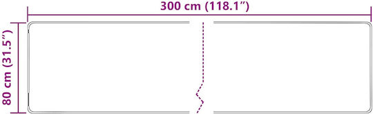 vidaXL Marsa Неплъзгащ Се Килим Пътека Бежов 80x300см