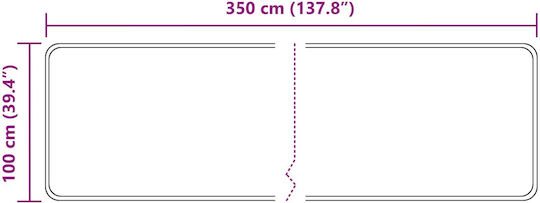 vidaXL Marsa Αντιολισθητικό Χαλί Ορθογώνιο Άμμος 100x350cm