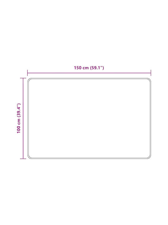 vidaXL Marsa Non-Slip Rectangular Black Rug 100x150cm