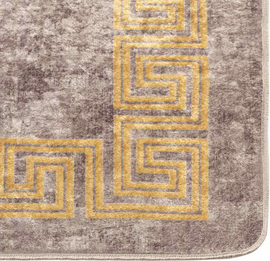 vidaXL Marsa Rutschfest Wohnzimmer Teppich Rechteckig Grau 50x450cm