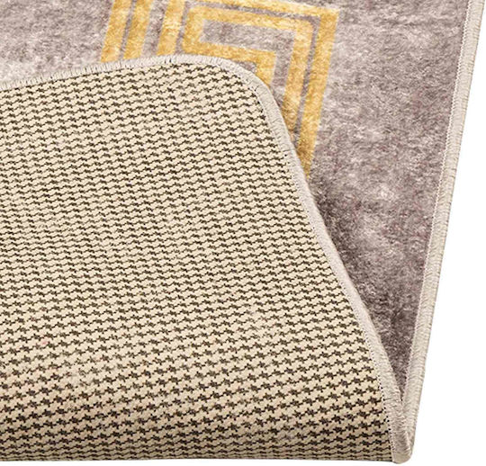 vidaXL Marsa Non-Slip Rectangular Gray Rug 100x350cm