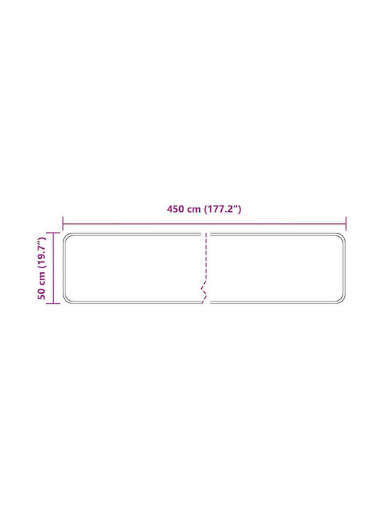 vidaXL Marsa Неплъзгащ Се Килим Пътека Сив 50x450см
