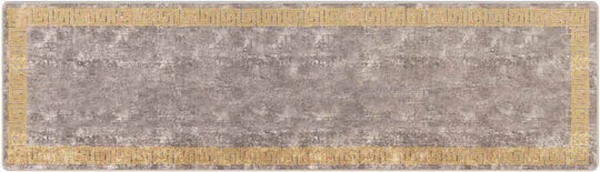 vidaXL Marsa Non-Slip Rectangular Gray Rug 100x350cm