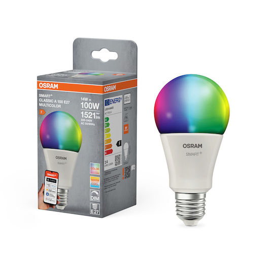 Ledvance Smart Lampe LED 14W für Fassung E27 und Form A75 RGBW 1521lm Dimmbar