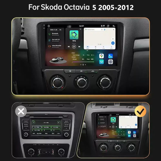 Skoda Octavia 5 2005-2012 Android Multimedia 4-64gb Octacore-carplay-androidauto Gps Wi-fi Bluetooth Sg-294